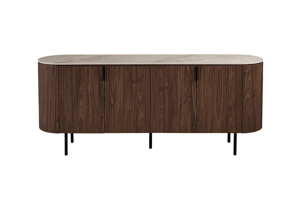 Bahut Vigo 200 cm Décor Chêne Foncé