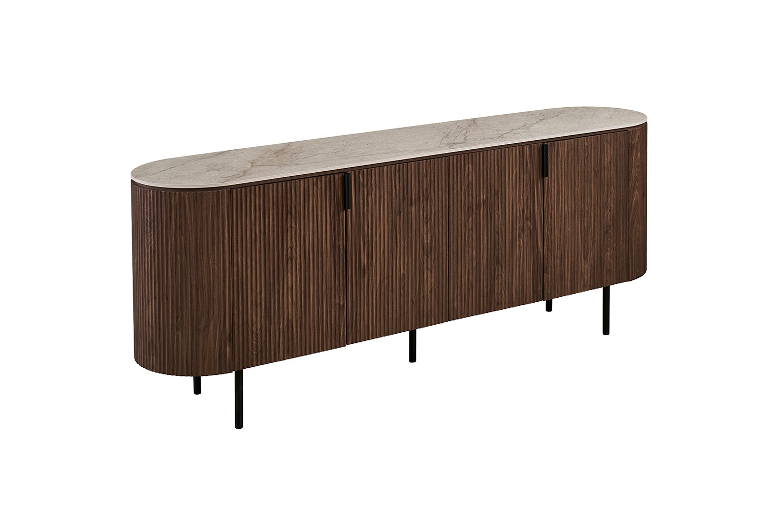 Bahut Vigo 200 cm Décor Chêne Foncé