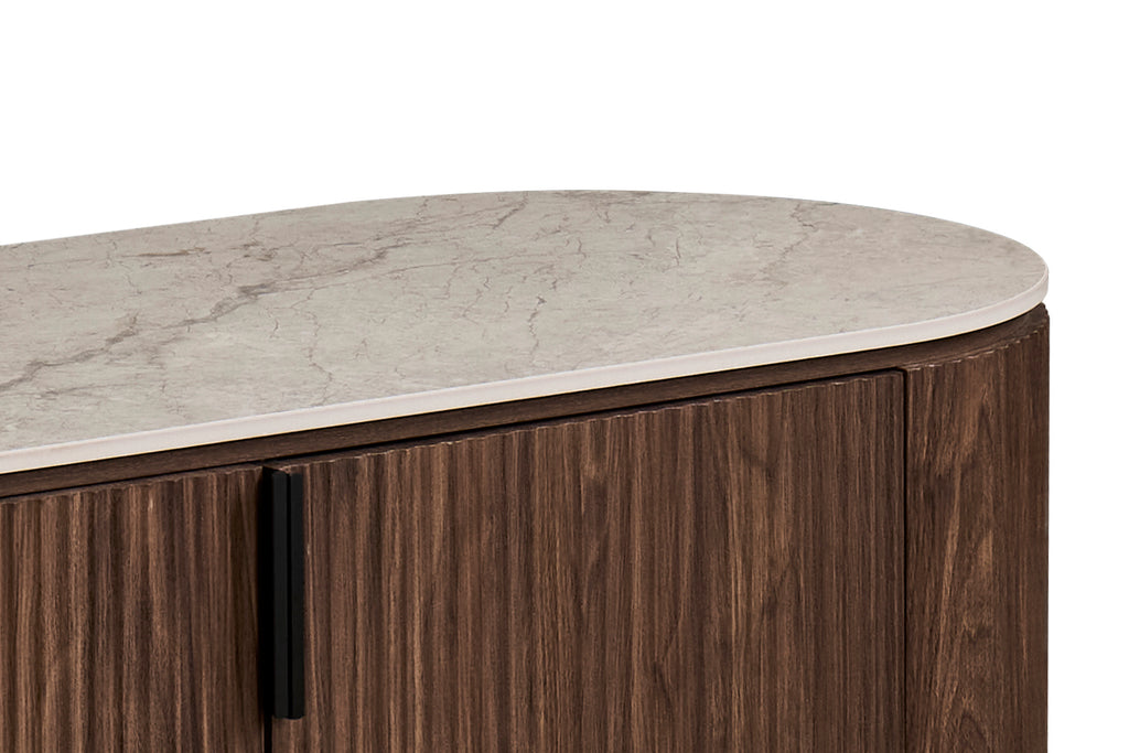 Bahut Vigo 200 cm Décor Chêne Foncé